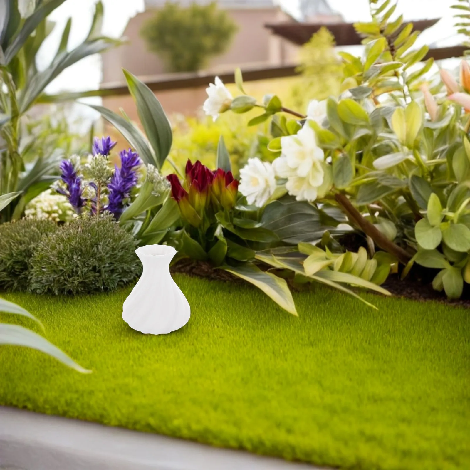 3Pcs Miniature Vase Set Small White Flower Pots Minimalist Bud for Dollhouse Micro Landscape Decoration Accessories