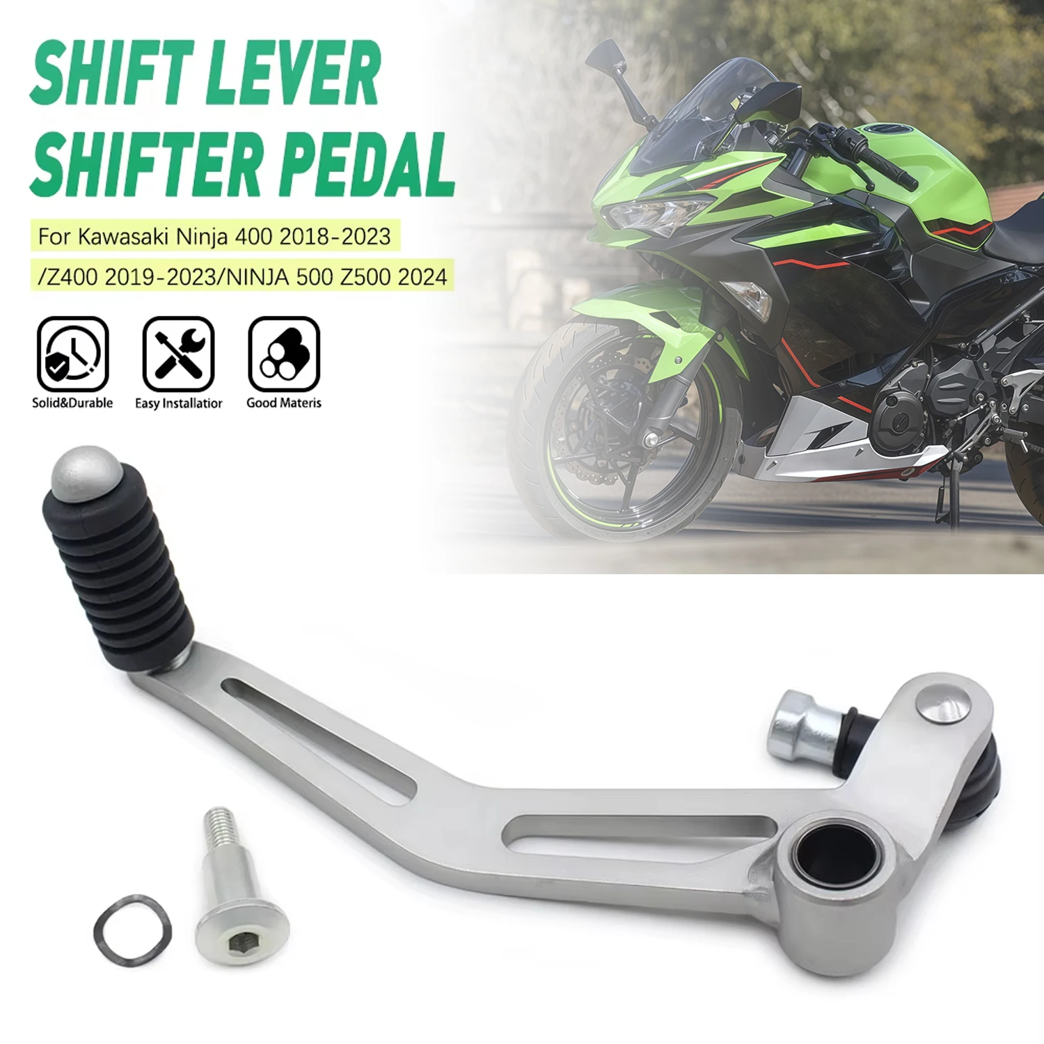 

Rear Foot Brake Pedal Gear Shift Lever For Kawasaki Z400 2019-2023 Ninja 400 2018-2023 Z500 2024 Motorcycle Shifter Pedal