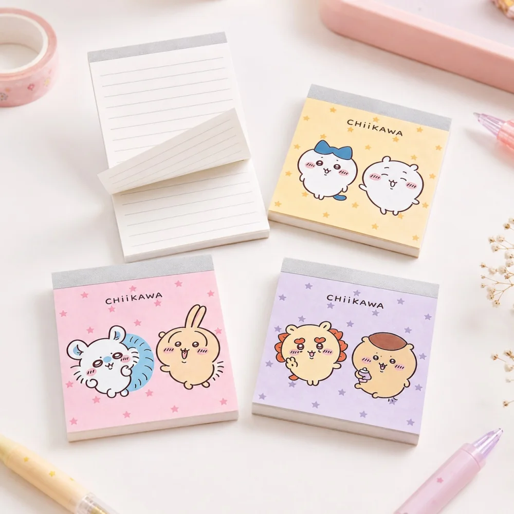 Genuine Chiikawa Usagi Hachiware Memo Notebook 80x87mm 60 Sheets Cute Pocket Notepad for Journal Planner Desk Notes Women Gifts