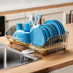 Kitchen Dish Bowl Draining Storage Rack, Tray Rack, Plastic Tableware, Bowl Dish Storage Box, Kitchen Utensils