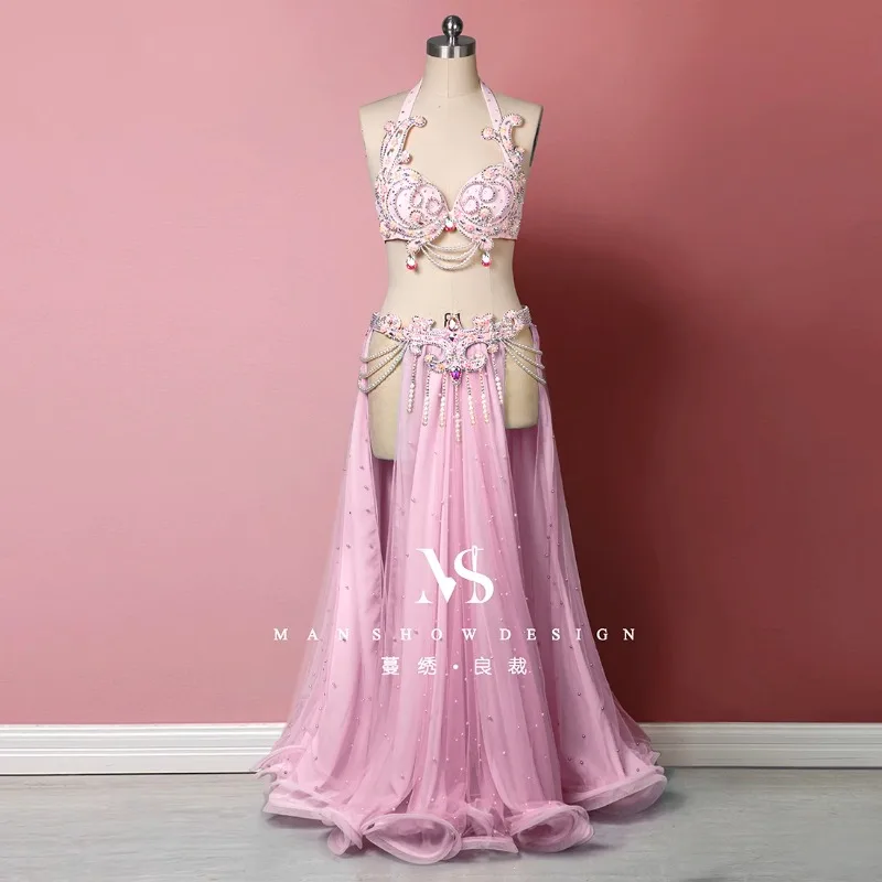 

customized belly dance performance costume mesh adult oriental dance costume kid's competition group costumes exotic dancewear