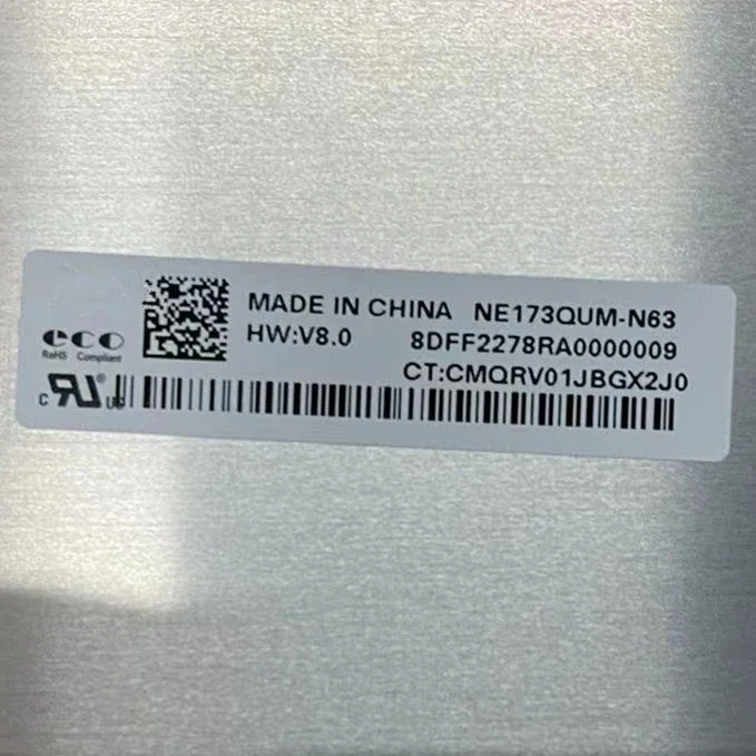 

NE173QUM-N63 17,3-дюймовый ЖК-экран для ноутбука, сменная панель дисплея, матрица 4K EDP, 40 контактов, 60 Гц, 3840X2160