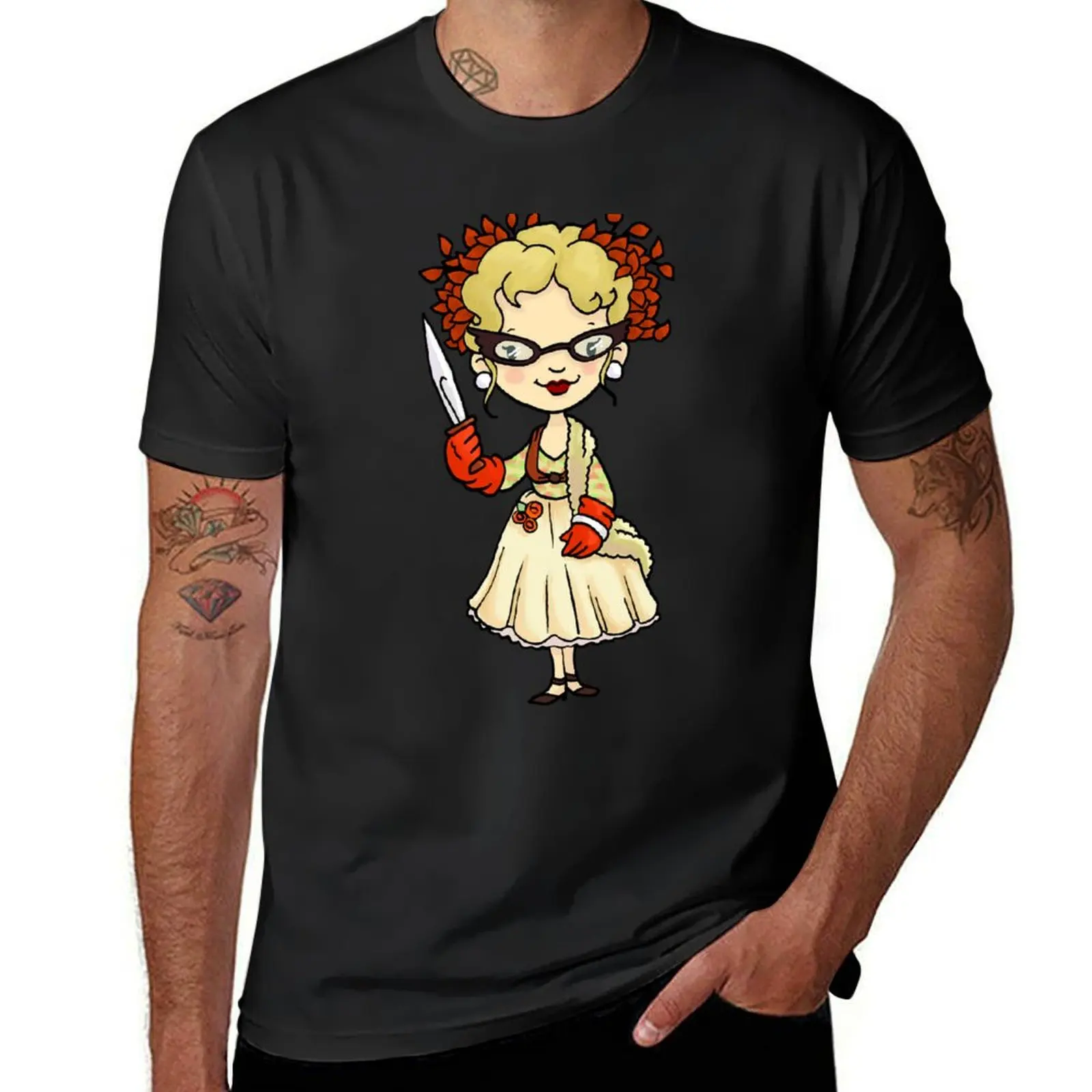 ITS A CLUE! Was it Mrs. Peacock with the KNIFE? T-Shirt plain customizeds plus size tops mens t shirts casual stylish