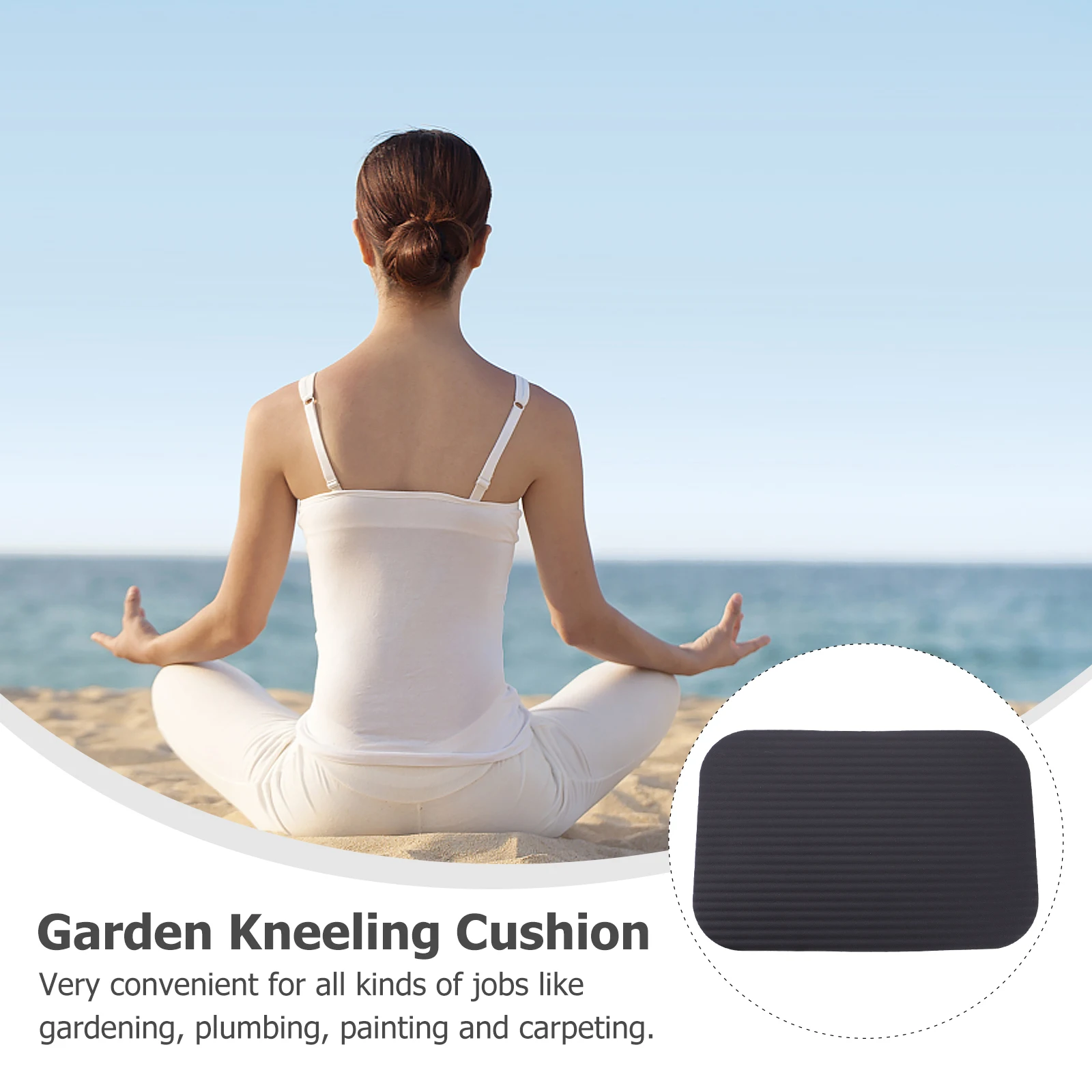 

1pc Garden Kneeling Pad 29x19x1.5cm Black Yoga Mat NBR Material Comfort Support Gardening Plumbing Painting Carpeting kneeling