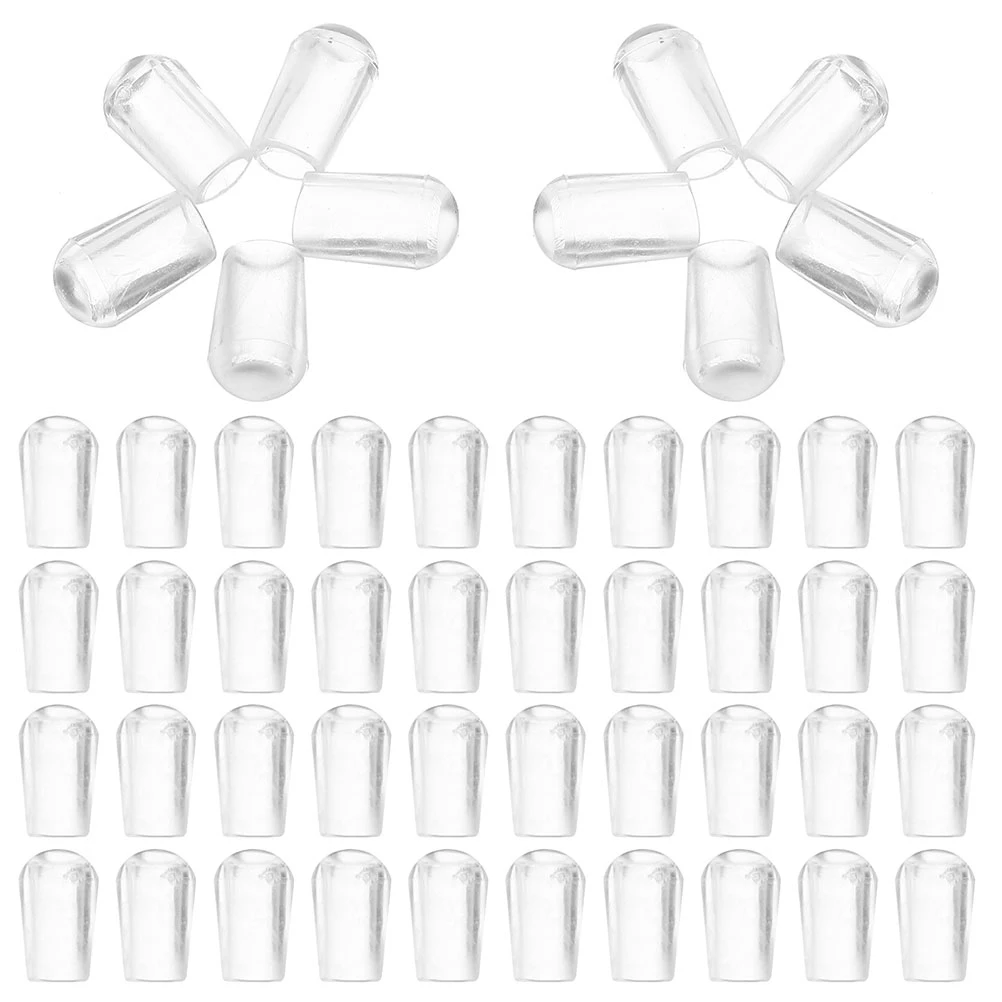 50 pezzi ganci per cavi tappi terminali in gomma tappi a vite in PVC coperture per tubi metallici ganci per appendere protezioni tappo terminale in gomma anti-allentamento