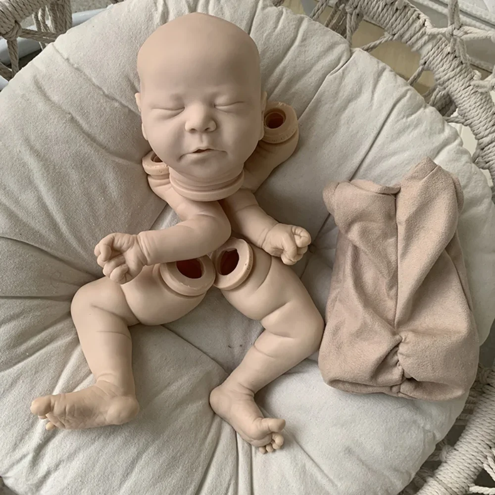 21 Inch Blank Reborn Doll Kit Chase Unpainted Unfinished Sleeping Doll Parts with Body Cloth