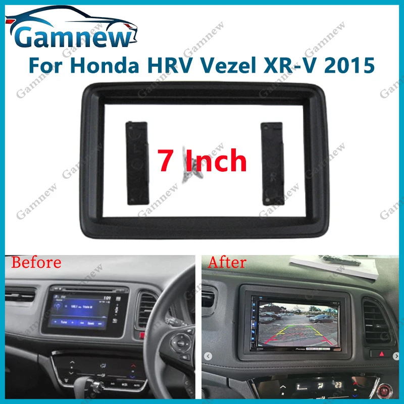

7 inch 2DIN Car Fascia Radio Panel For Honda HR-V Vezel XR-V 2014+ Frame Kit Install Facia Face Plate