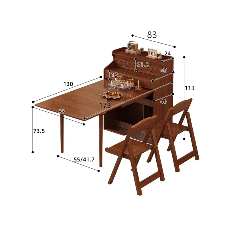Extendable Retro Dining Tables With Storage Vintage Dark Modern Dining Tables Design Elegant Столы Обеденные Furniture For Home