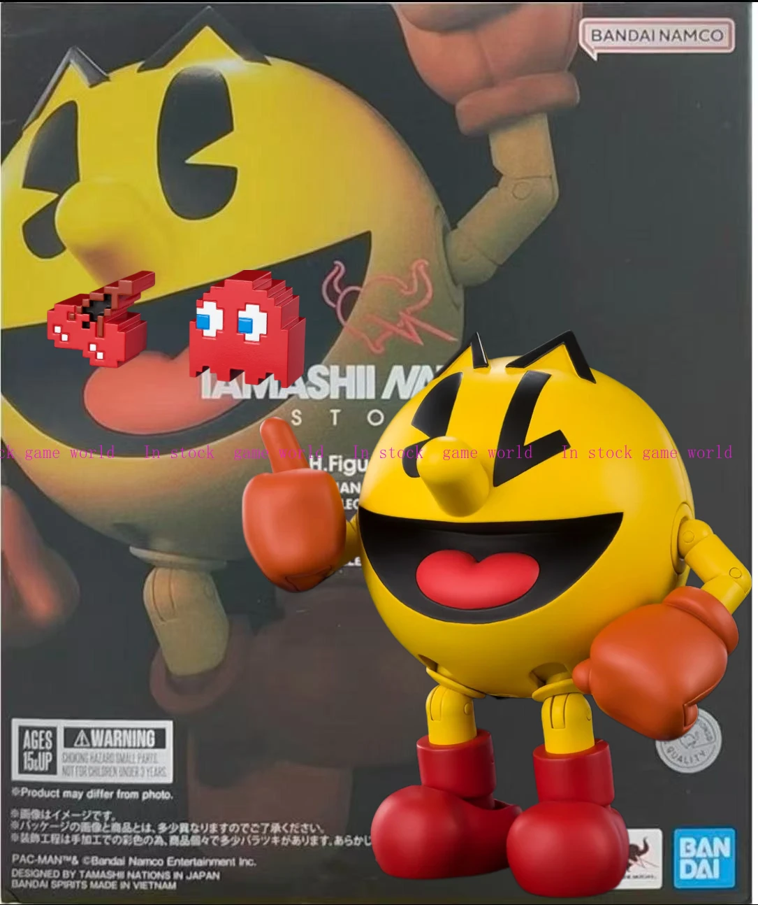 In Stock Bandai S.H.Figuarts Pac-Man PAC-MAN Action Figure Game