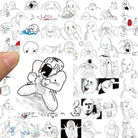 10/30/62PCS Emotional Breakdown Spoof Avatar Cartoon Sticker DIY Phone Laptop Luggage Skateboard Graffiti Decals Fun for Kid Toy