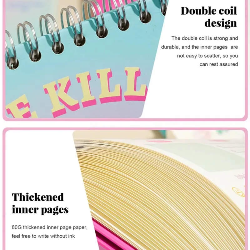 Cute Plan Time Management Schedule Weekly Plan Monthly Plan Notebook Notepad Student Supplies School Office Supplies