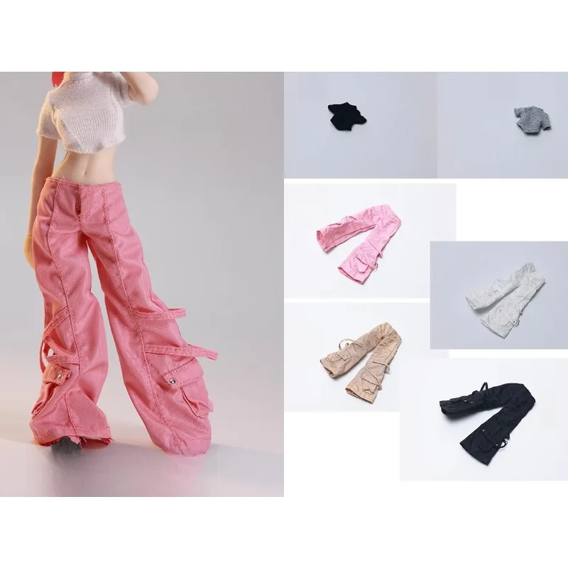 Preventa, juguetes a escala 1/12, soldado femenino, tendencia, ropa de trabajo de manga corta, pantalones, modelo de ropa para cuerpo de figuras de acción de 12"