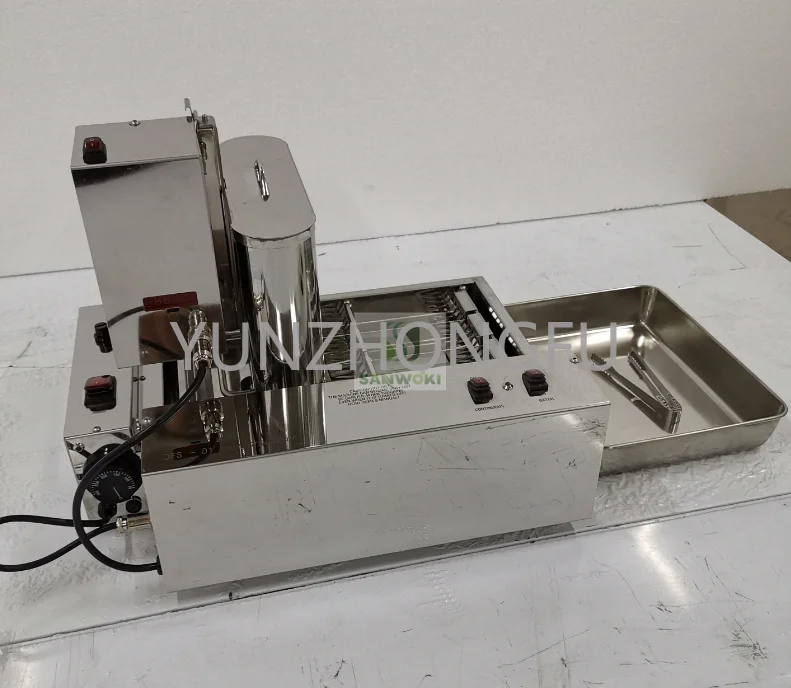 Commercial electric 4 rows mini donut machine automatic doughnut maker donut maker machine circle donut fryer machine