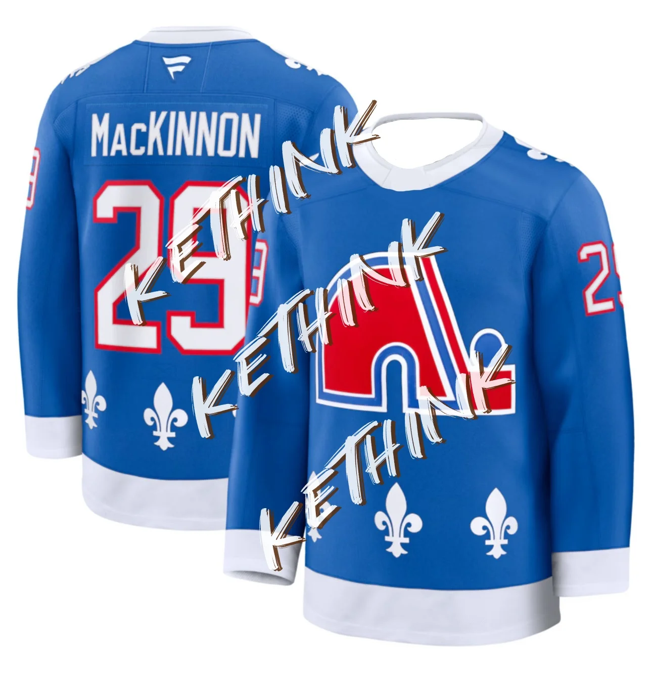 ملابس رجالية ربيع الخريف الأزرق كيبيك كم طويل تي شيرت الرجال عادية مستديرة الرقبة مطبوعة بلوزات مرنة مناسبة الرياضة عادية #2