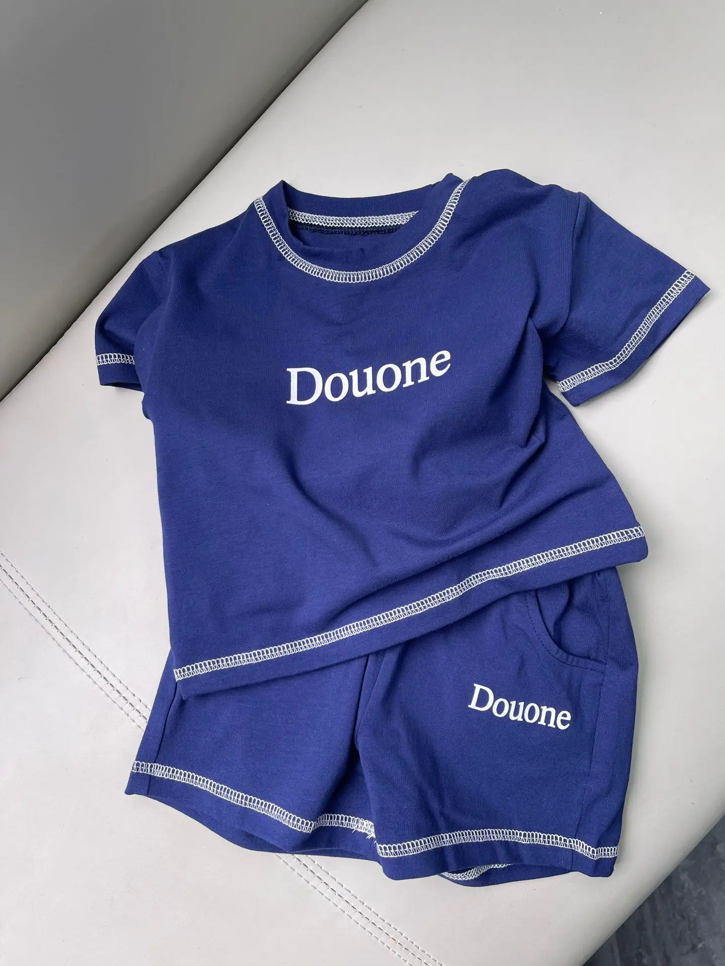 2024 Summer New Baby Short Sleeve Clothes Set Cotton Letter Print Infant Boy Girl Shorts Suit Toddler Casual Breathable Outfits