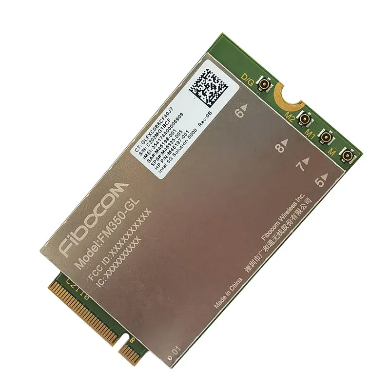 Imagem -04 - Fibocom-módulo Usado para o Portátil Fm350-gl 5g M.2 hp X360 830 840 850 g7 Lte Wcdma 4x4 Mimo Gnss