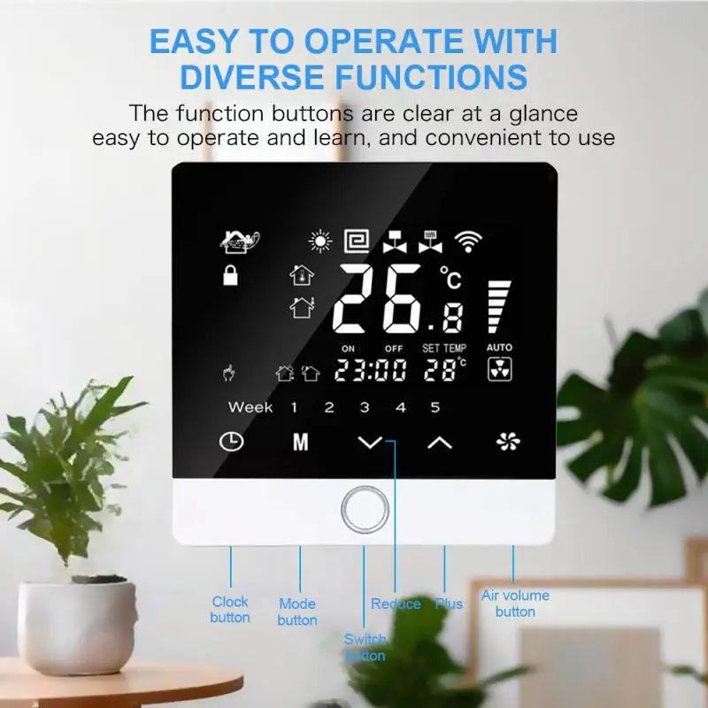 Termostato WiFi Tuya, calefacción de agua programable, Control por voz, controlador de temperatura inteligente, funciona con Alexa y asistente de Google
