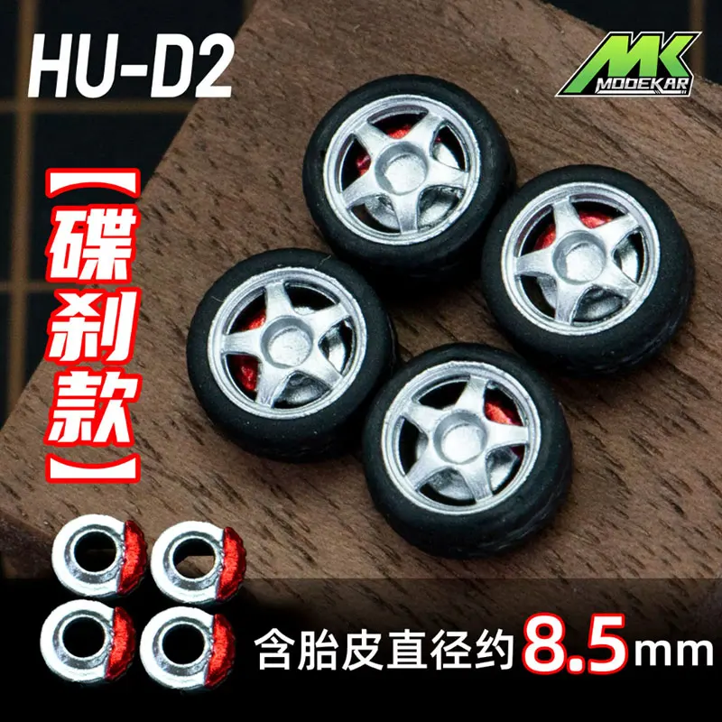 Ruote modificate per auto modello 1/64 MK 8,5/11mm HU-D/DF-A Pneumatici in gomma Cuscinetti dinamici Ruote in resina adatte per modellini di auto 1:64