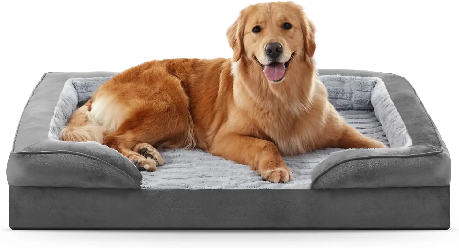 

Orthopedic Dog Beds Large Sized Dog, XL Washable Dog Sofa Bed for Large Dogs, Comfy Supportive Egg-Crate Foam Pet Couch Bed with