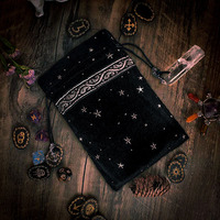 Tarot Card Storage Bag Runes Constellation Mysterious Witches Zodic Energy Crystal Storage Pouch Star Gift Drawstring Bags Pouch