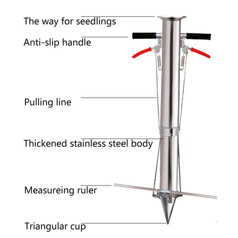 

Seedling Transplanter Vegetable Agricultural Tool YoungMachine Pepper Planting Rapid Seeder Stainless Steel Supplies Garden