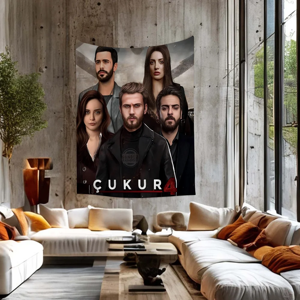 Turkish TV Series Cukur Printed Large Wall Tapestry Cheap Hippie Wall Hanging Bohemian Wall Tapestries Mandala Home Decor