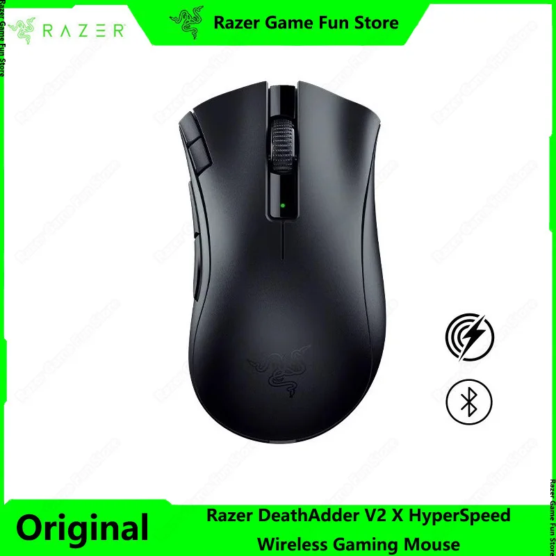 Razer DeathAdder V2 X HyperSpeed Wireless Gaming Mouse - 235hr Battery Life - 7 Programmable Buttons - 5G 14K DPI Optical Sensor