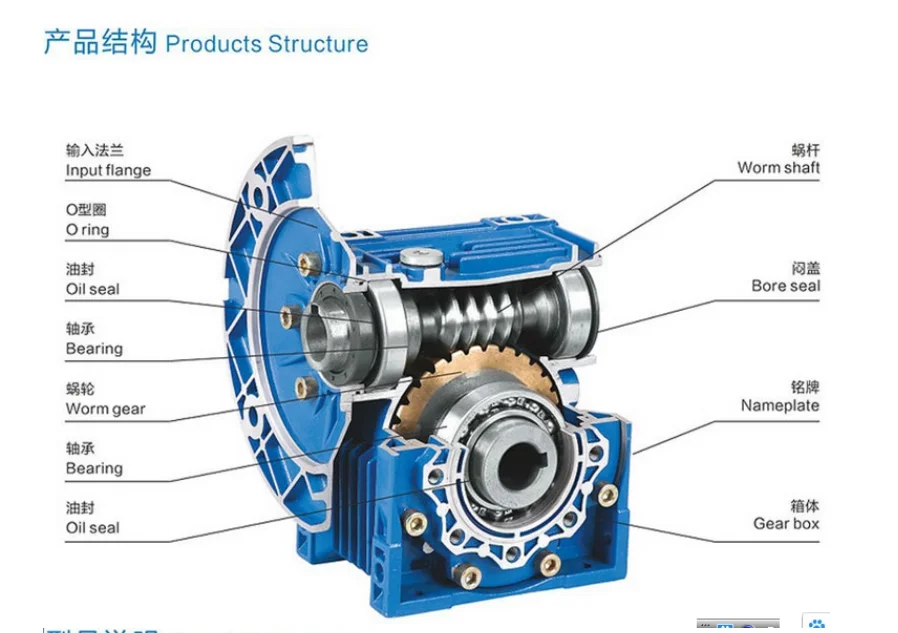NMRV040 Gearbox Reducer Worm Gear Ratio 5:1 7.5:1 10:1 15:1 20:1 25:1 30:1 40:1 50:1 60:1 for Nema34 Stepper Motor