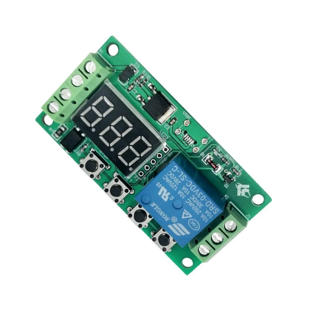 

1-channel Delayed Power-off Disconnection Trigger Cycle Timing Circuit Relay Board 5-20V 0.1S to 999Min Switch Relay Delay Board