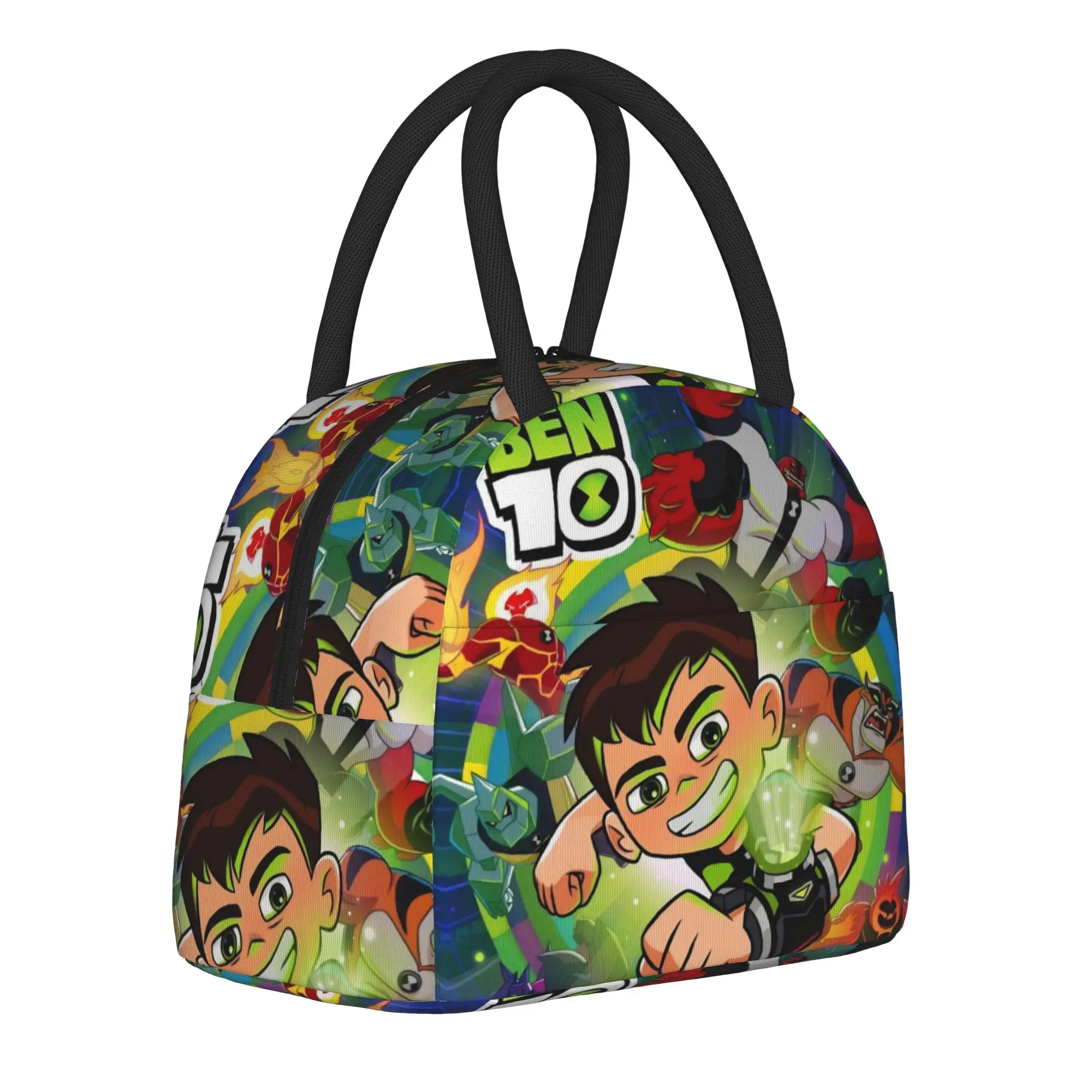 Ben 10 Anime Insulated Lunch Bag for Men Women  Food Container Reusable Thermal Cooler Lunch Box For Picnic