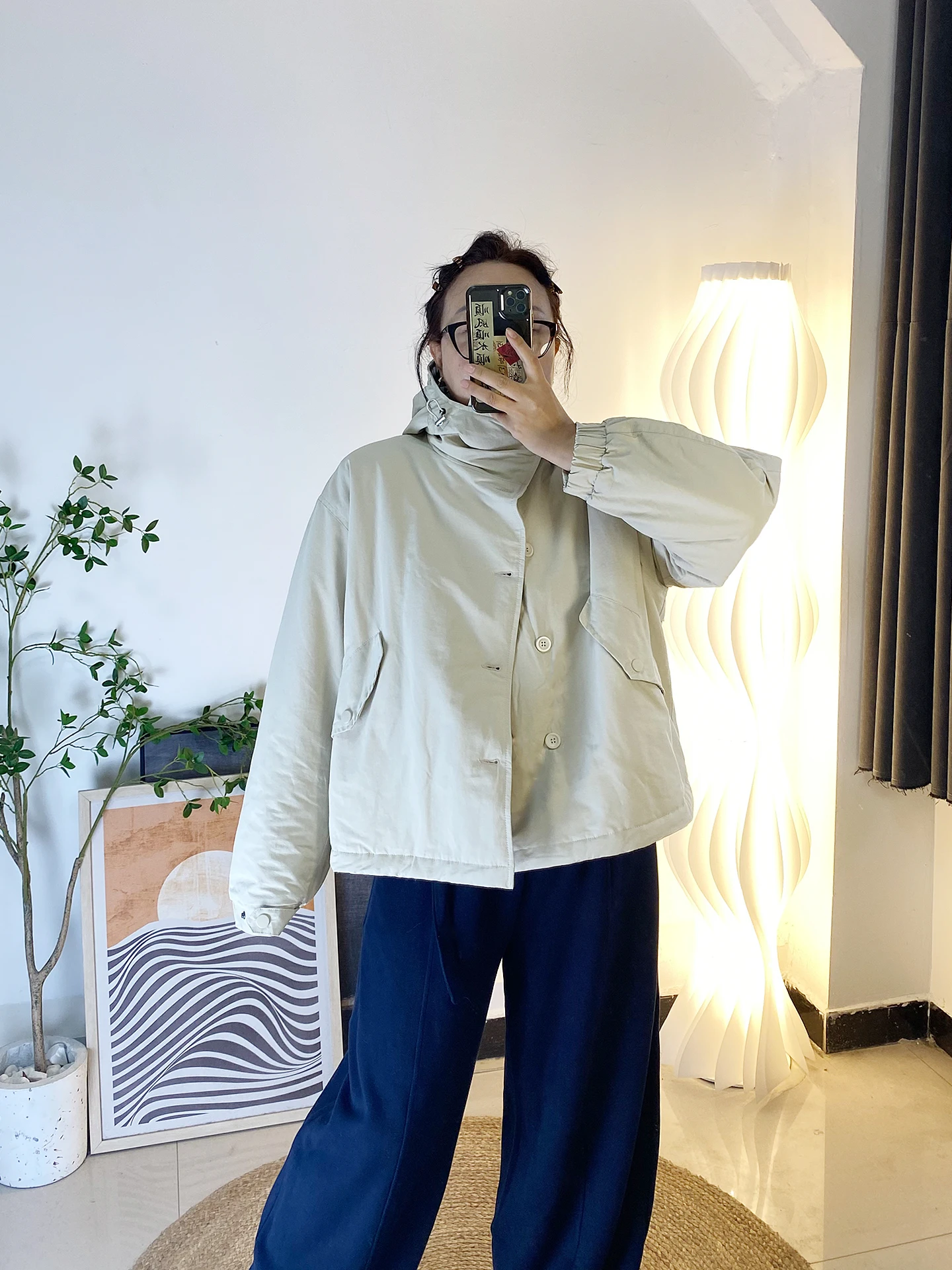 

Утепленное зимнее пальто большого размера с капюшоном, свободного кроя, в корейском стиле, для женщин