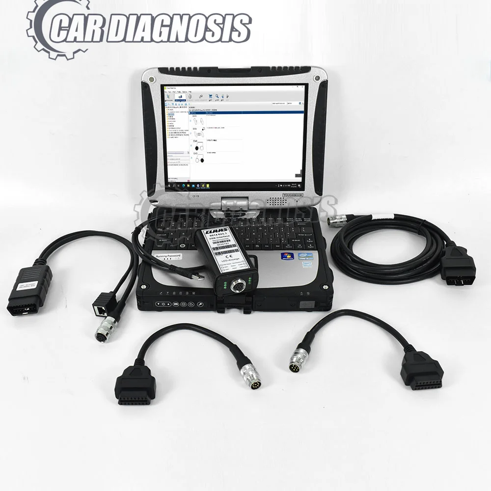 For Claas simulator p/n14204140 cable For CLASS MetaDiag diagnostic tool Agriculture construction truck tractor+CF19 laptop