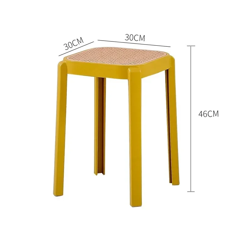 

Easy To Use Nordic Plastic Household Thickened Adult Stool Living Room Spare Round Creative Stool Simple High Simple Step 2025