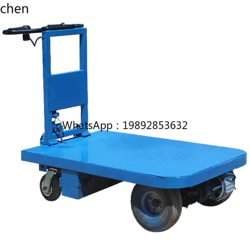 Electric Trolley Load King Truck Foldable Pull Cargo Transportation Flat Four Wheels