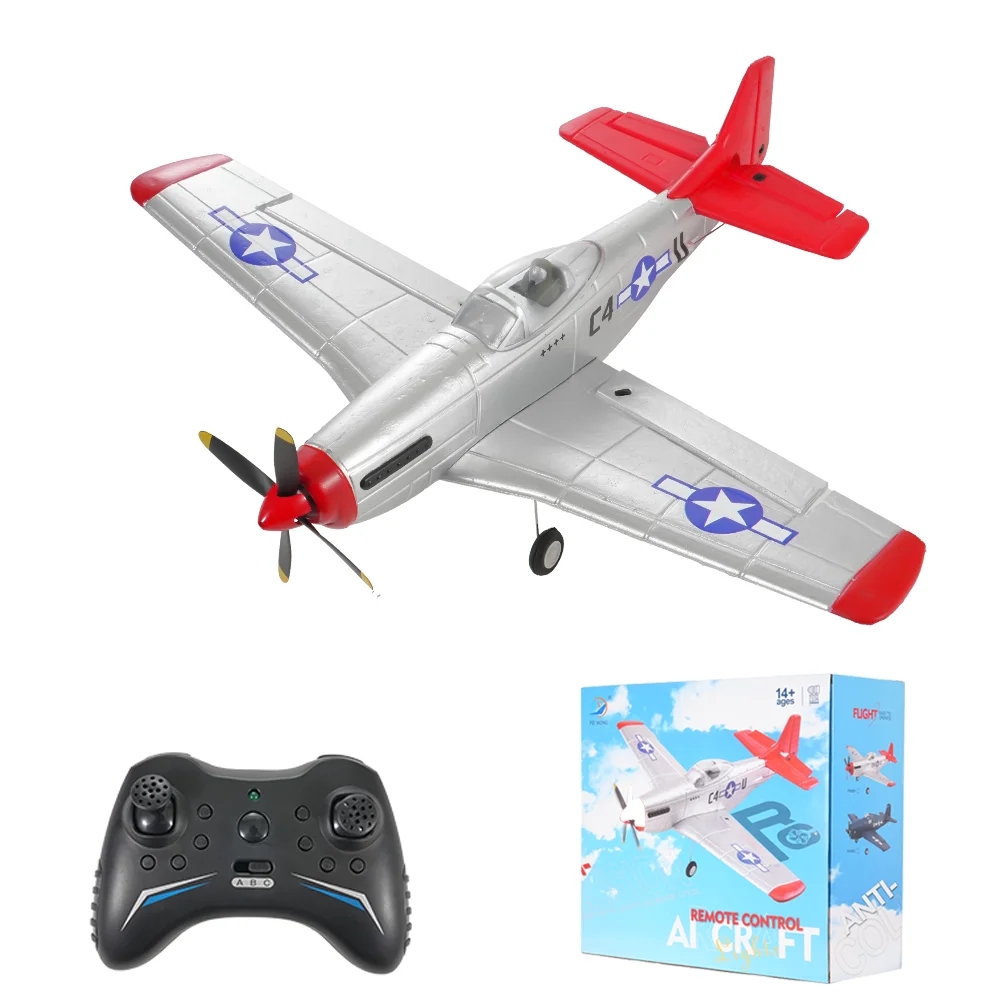 

P51 RC Fighter FX9501 Mustang Aircraft Jet 2.4G 4CH Remote Control Fixed Wing Aviation Model Airplane Electric Foam Glider Toys