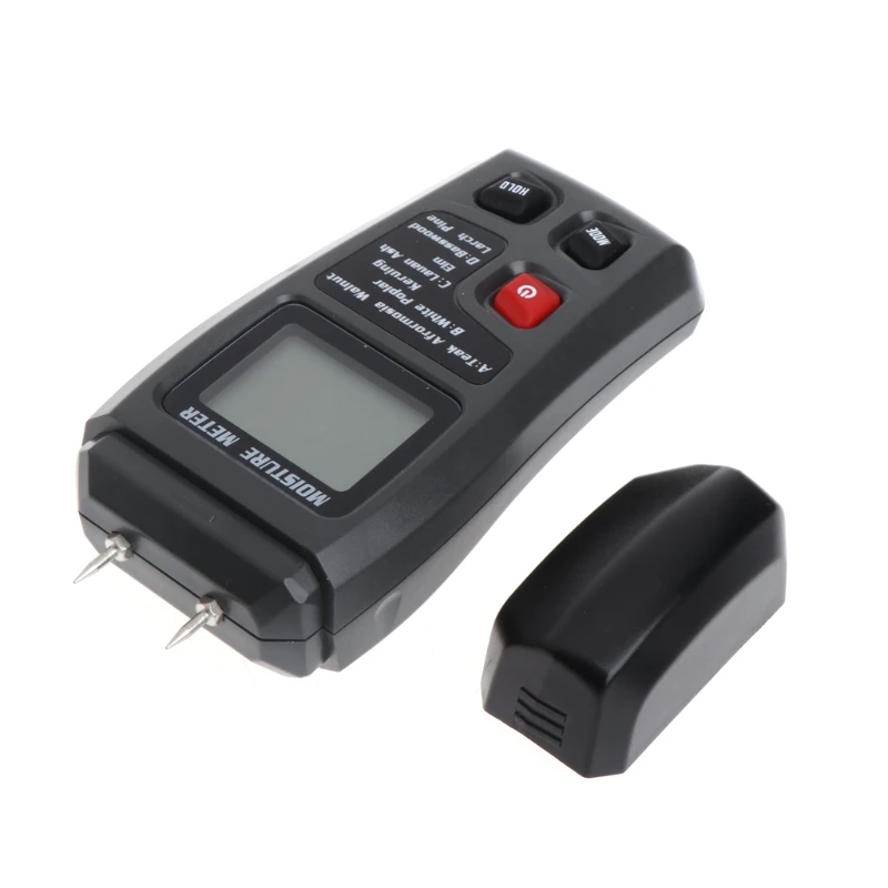 Accurate Digital Moisture Meter Water Leak Detector Pin Type LCD Display Dampness Meter for Firewood Walls Paper Floor