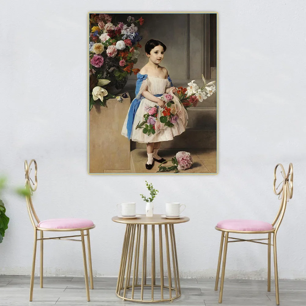 Francesco Hayez "Retrato de condesa Antonietta Negroni Prati Morosini como un niño" lienzo pintura al óleo decoración de interiores