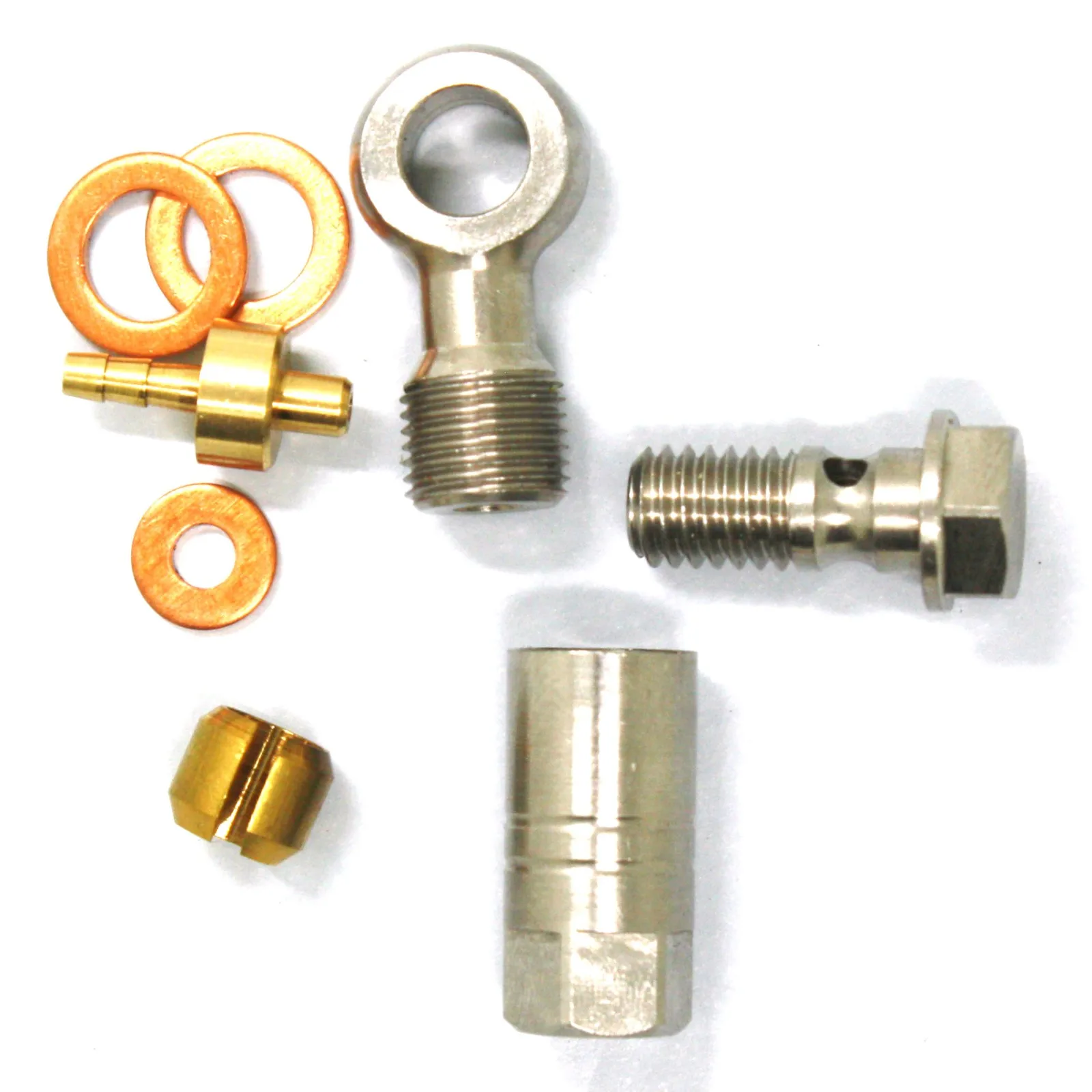 

Hose Adapter Hose Connector Hydraulic Disc Brake Cable End Hose Metal Silver Wear Resistant Banjo Connector Kit