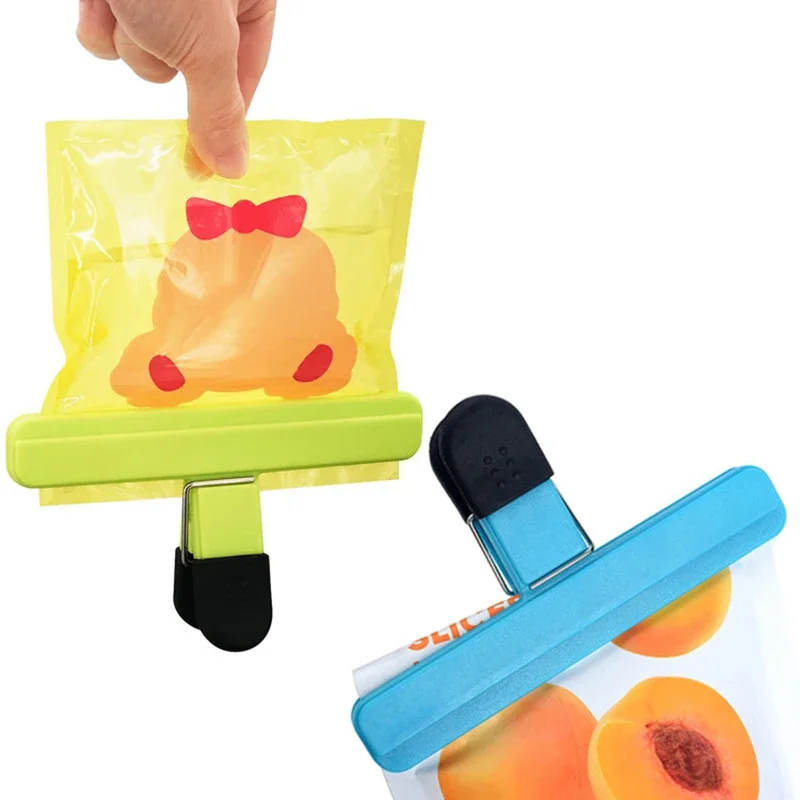 Portable Bag Clips Kitchen Storage Food Snack Seal Sealing Bag Clips Sealer Clamp Plastic Tool Kitchen Organization Accessories