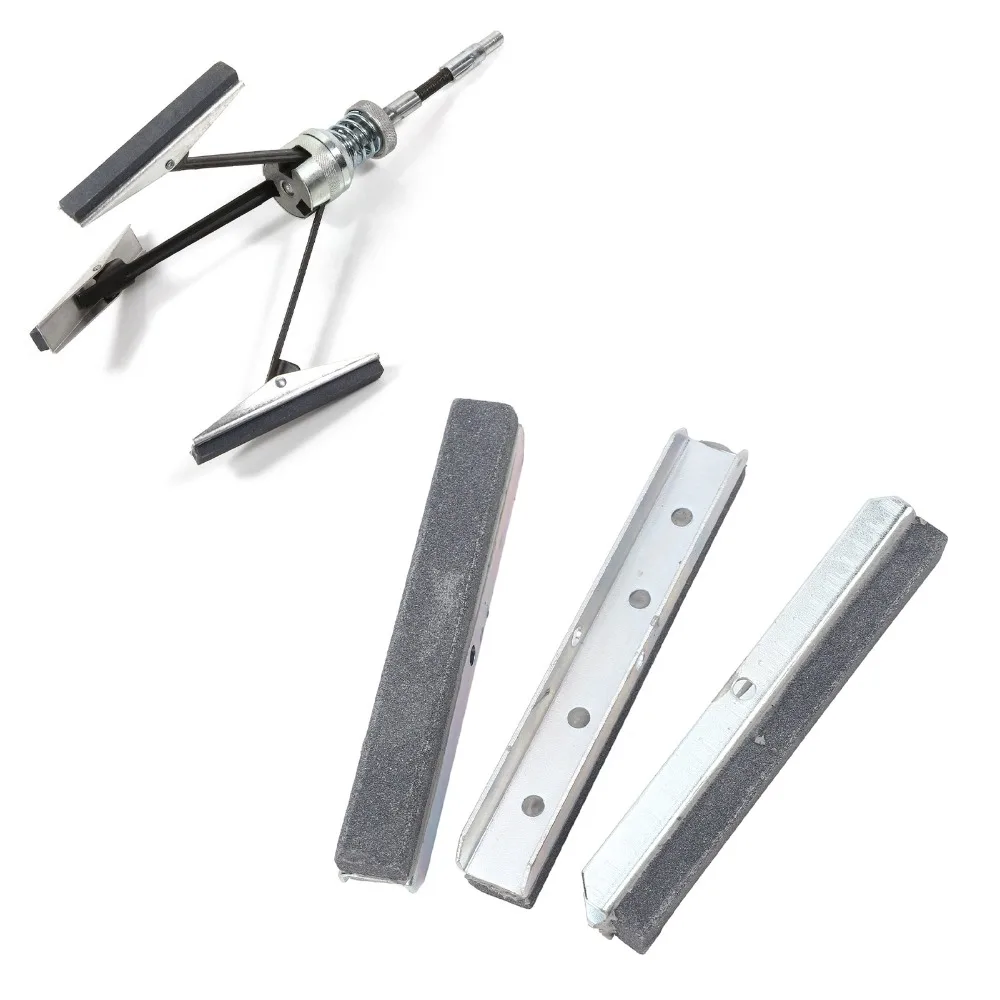 3PCS 3 Inch Cylinder Hone Stones Screws and Nuts Included Aluminum Holder Honing Stone Set Replacement Stones