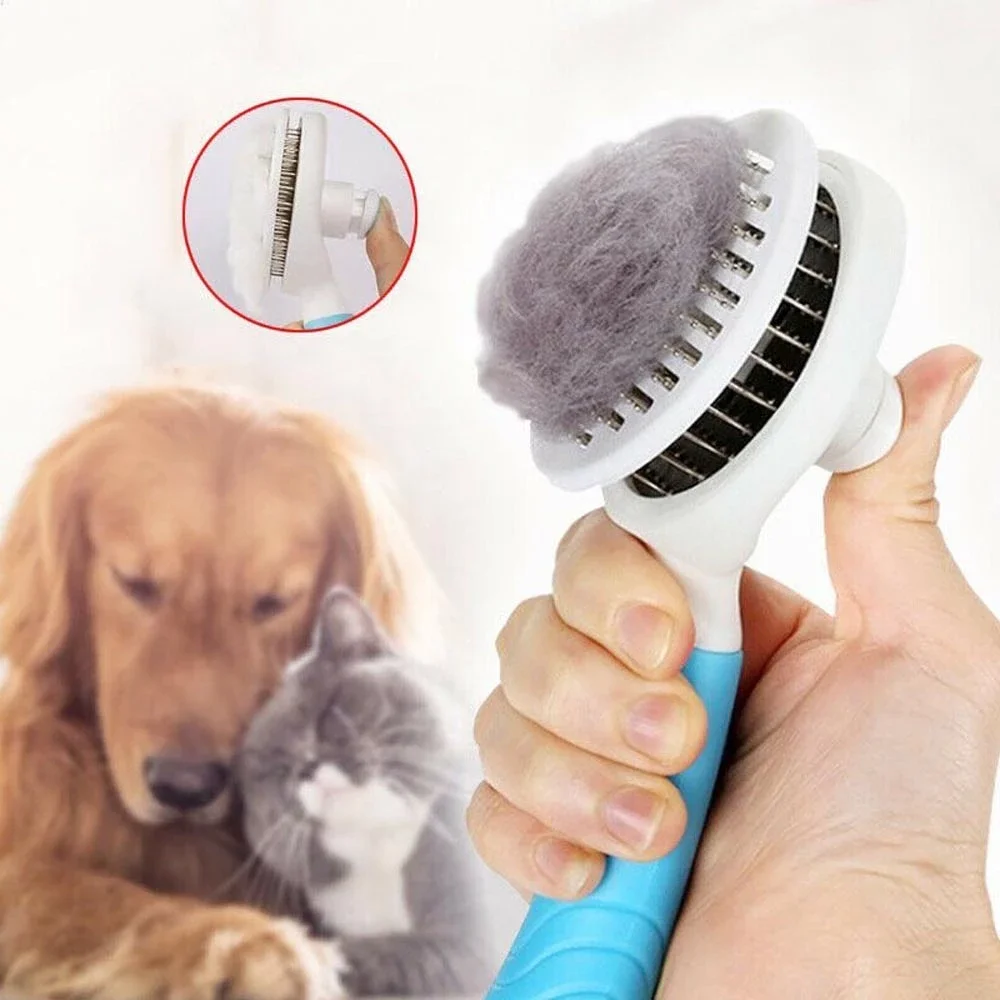 Automatic Pet Brush With Smooth Loose Removal
