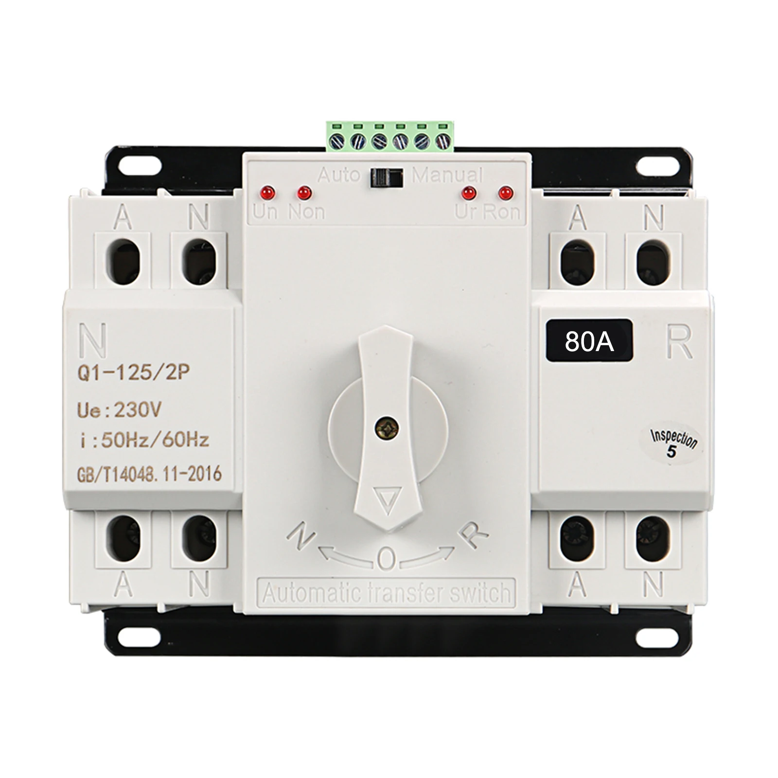 Automatic Dual Power Transfer Switch 2P/4P Three-Phase Changeover Circuit Breaker Switch ATS 125A/100A/80A