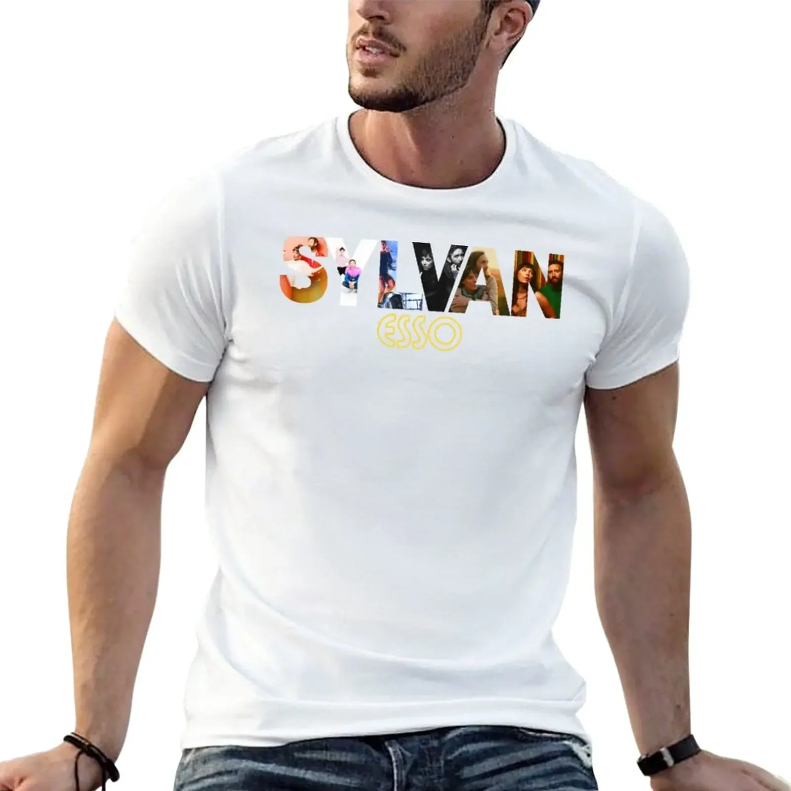 New Sylvan Esso Essential T Shirt Sylvan Esso Sticker T-Shirt boys animal print customizeds t shirt men 100℅ cotton