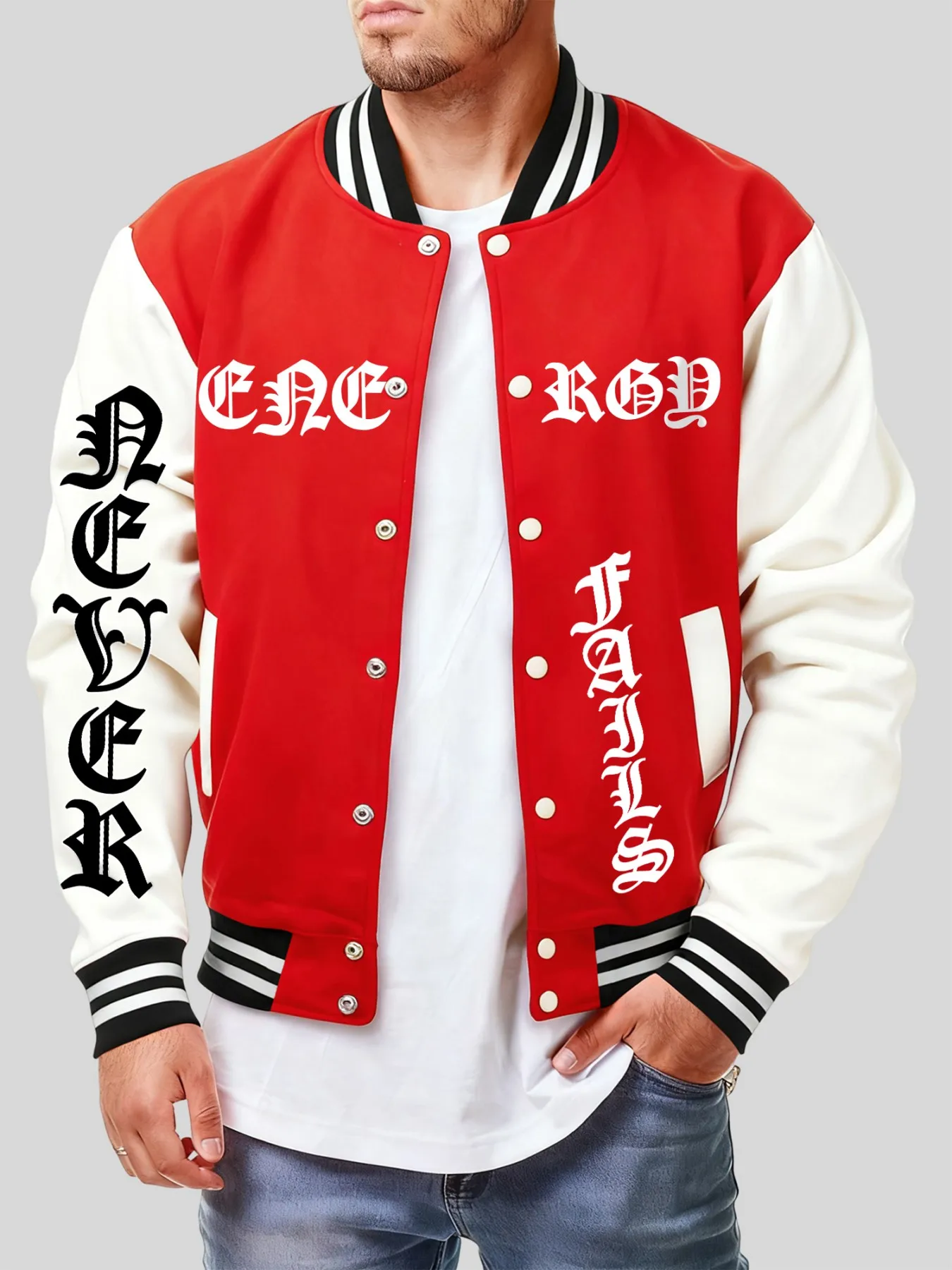 

Мужские куртки Never Fails с буквенным принтом, разноцветные бейсбольные майки с героями мультфильмов, свободные повседневные топы, уличная одежда, осеннее флисовое пальто