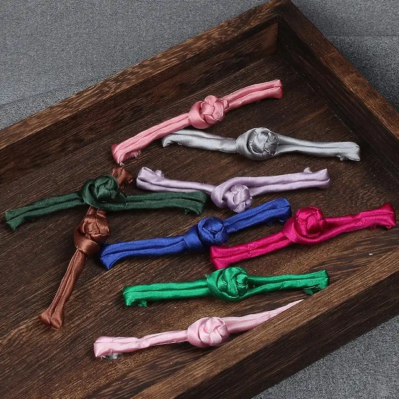 Handmade Cheongsam Tang Suit Buttons 5 Pairs Knot Fastener Closures for DIY Dressmaking Sewing Decor Design