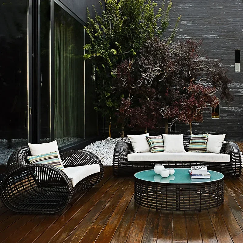 Creative leisure courtyard bed and breakfast style outdoor open-air hotel garden furniture