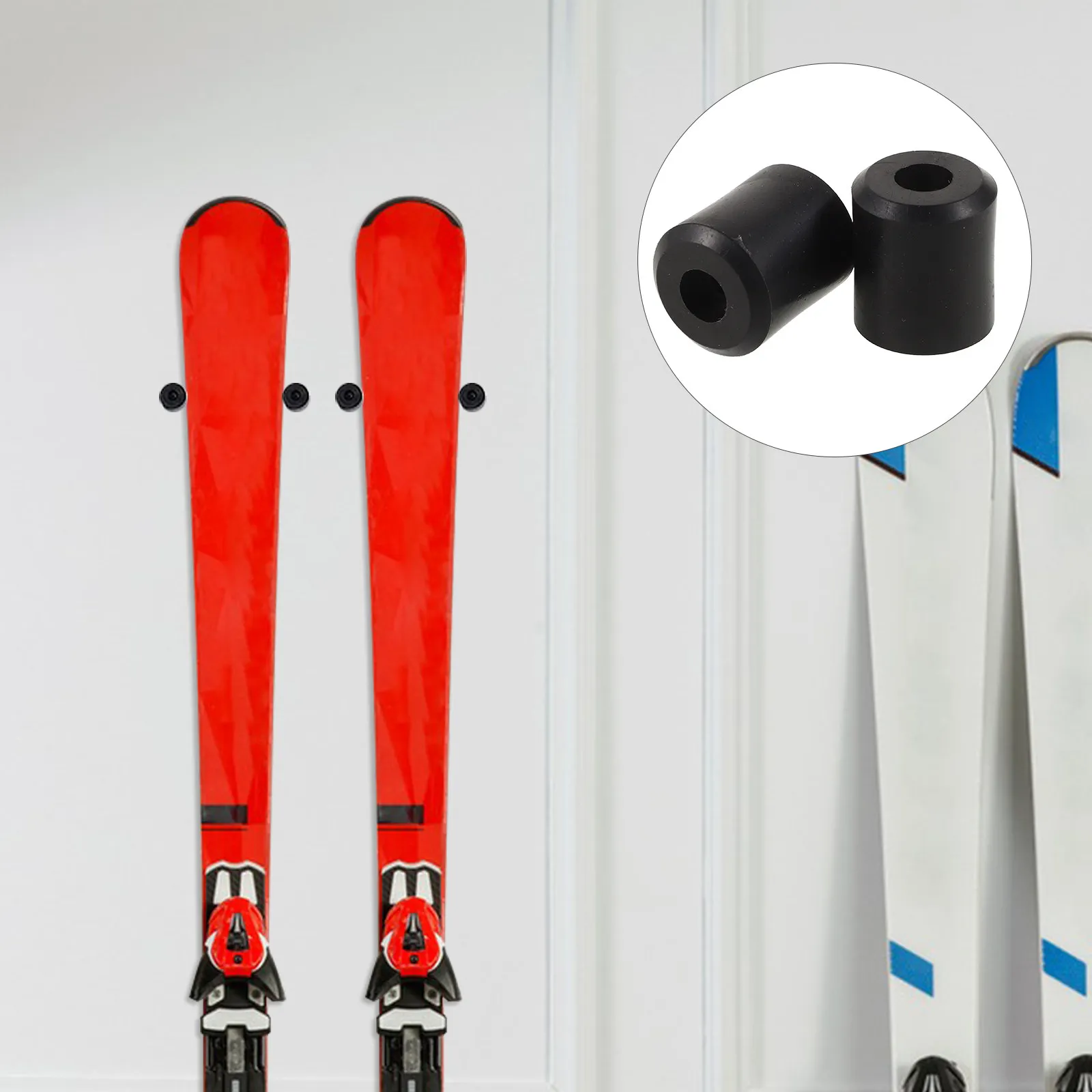 

2Pcs Ski Wall Mount Vertical Holder Rubber Material Bright Color Snowboard Rack Storage Ski Equipment Display Snowboard Rack