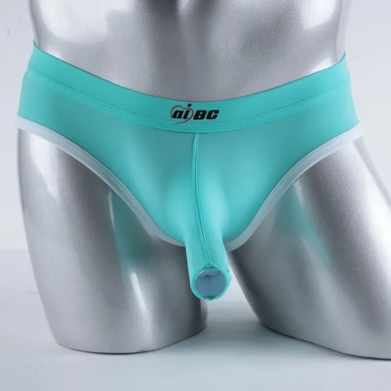 

Эротические мужские короткие бикини со слоновьим носом и открытой оболочкой для геев, сексуальные тонкие ледяные шелковые пенисы, выпуклость, отдельные эластичные, быстросохнущие спортивные танга