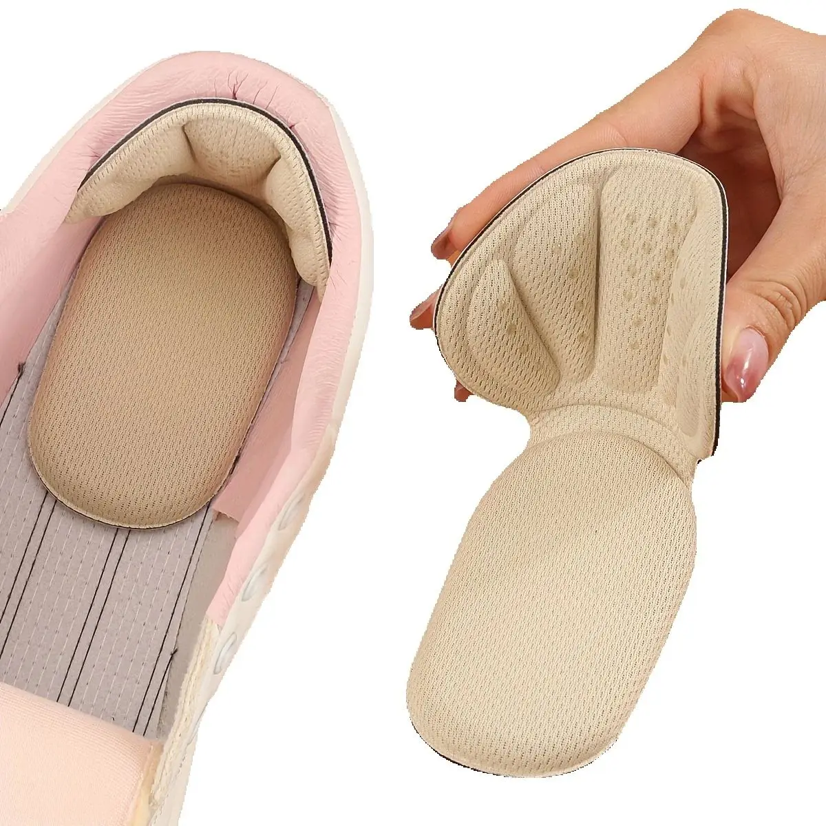 Coussinets de talon antidérapants en TPE souple, 2/4/6/8 pièces, avec amortissement respirant, hauteur réglable et conception découpable