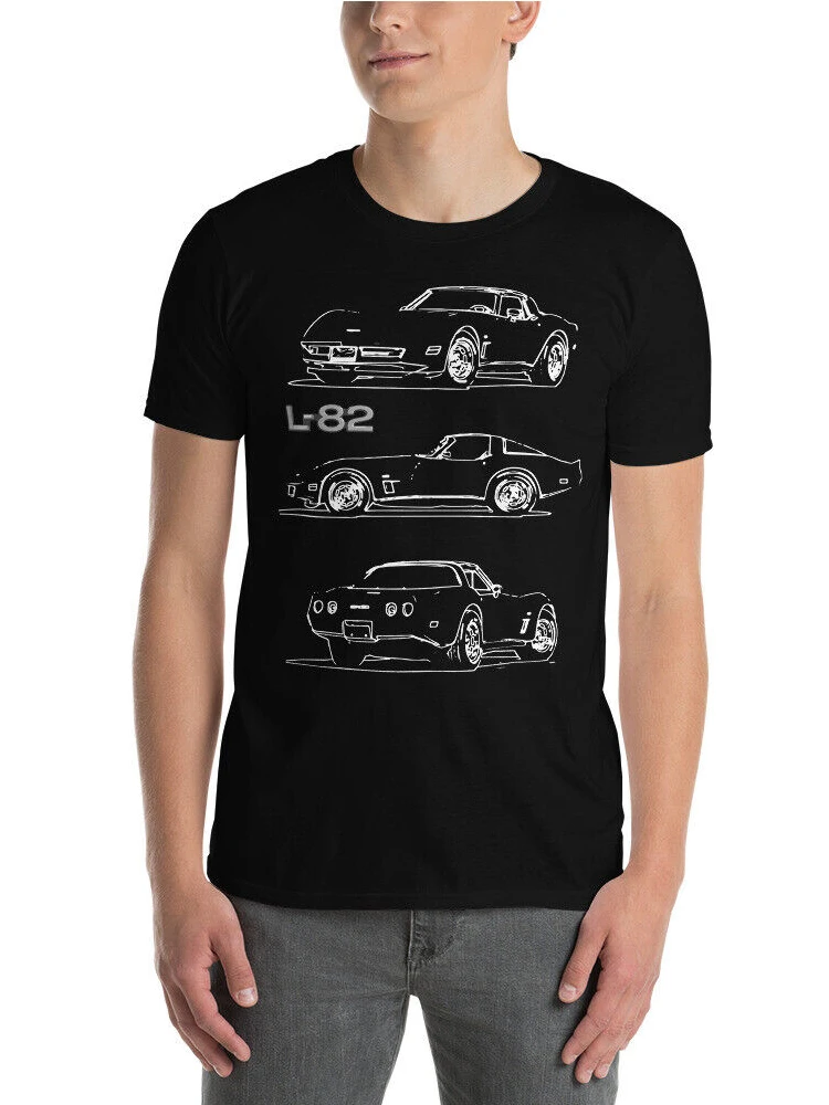 Classic Cars 1980 Coupe L82 C3 Muscle Car T-Shirt Short Sleeve Casual 100% Cotton O-Neck Summer Mens T-shirt Size S-3XL